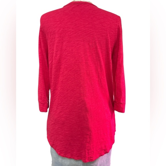 Chico’s Women's Cotton Slub Henley Ultimate Tee - Picture 5 of 10